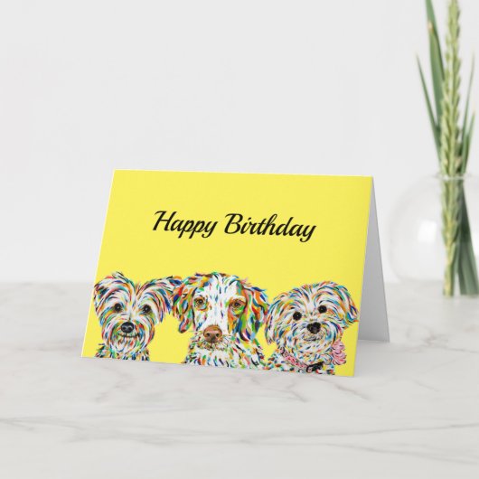 Terrier Brittany Spanel Bichon Card Karte (Vorderseite)