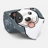 Terrier Cartoon-Staffordshires Stier Krawatte (Gerollt)