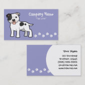 Terrier Cartoon-Staffordshires Stier Visitenkarte (Vorne/Hinten)