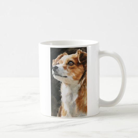 Terrier chihuahua mixed breed dog closeup kaffeetasse (Rechts)