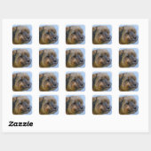 Terrier Design Quadratischer Aufkleber (Blatt)