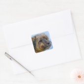 Terrier Design Quadratischer Aufkleber (Umschlag)