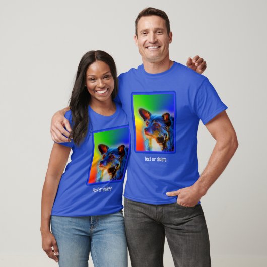 Terrier Dog Abstrakt Art Personalisiert T-Shirt (Unisex)