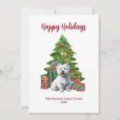 Terrier Dog Christmas Feiertagskarte (Vorderseite)
