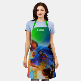 Terrier Dog Face Abstrakt Personalisiert Schürze
