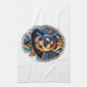 Terrier Dog Halloween Geschirrtuch (Vertikal)