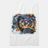 Terrier Dog Halloween Square Geschirrtuch (Vertikal)