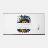 Terrier Dog Halloween Square Schreibtischunterlage (Tastatur & Maus)