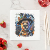 Terrier Dog Halloween Square Serviette (Beispiel)