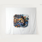 Terrier Dog Halloween Square Wandteppich (Vorderseite (Horizontal))