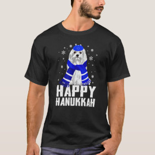 Terrier Dog Hanukkah Funny Dog Jüdische Weihnachts T-Shirt
