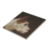 Terrier Dog's Head (von James Ward) Fliese (Seite)