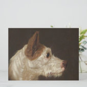 Terrier Dog's Head (von James Ward) Karte (Stehend Vorderseite)
