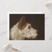 Terrier Dog's Head (von James Ward) Karte (Vorderseite/Rückseite Beispiel)