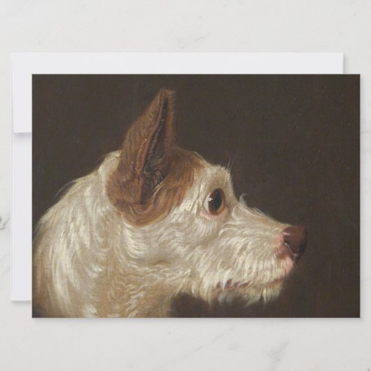 Terrier Dog's Head (von James Ward) Karte (Vorderseite)