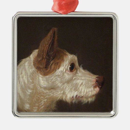 Terrier Dog's Head (von James Ward) Ornament Aus Metall (Vorne)