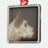 Terrier Dog's Head (von James Ward) Ornament Aus Metall (Links)