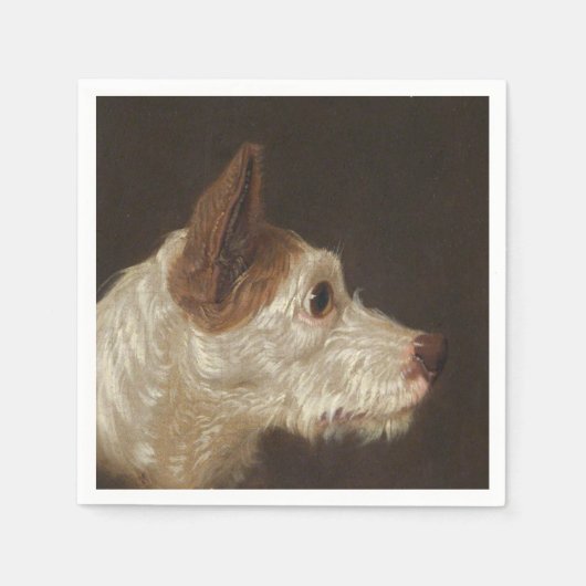 Terrier Dog's Head (von James Ward) Serviette (Vorderseite)