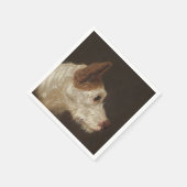 Terrier Dog's Head (von James Ward) Serviette (Ecke)