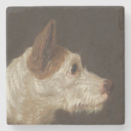 Terrier Dog's Head (von James Ward) Steinuntersetzer