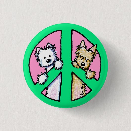 Terrier for Peace Button (Vorderseite)
