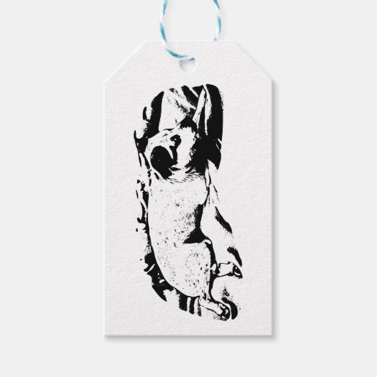 Terrier Gift Tag, Merry Finish Geschenkanhänger (Vorderseite)