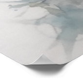 Terrier hört orangefarbene Kopfhörer Poster (Ecke)