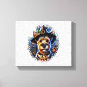Terrier-Hund Halloween Leinwanddruck
