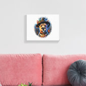 Terrier-Hund Halloween Leinwanddruck (Insitu (Wohnzimmer))
