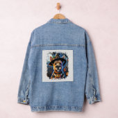 Terrier-Hund Halloween-Platz Jeansjacke (Hangar)