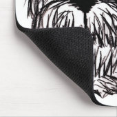 Terrier-Hund-Tuschezeichnung-Kunst Mousepad (Ecke)