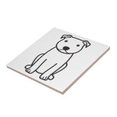 Terrier-HundeCartoon Staffordshires Stier Fliese (Seite)