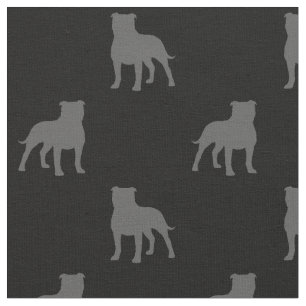 Terrier-HundeSilhouette-Muster Staffordshires Stoff