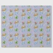 Terrier in einem Strumpf Weihnachten Geschenkpapier (Flach)