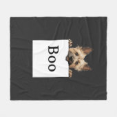 Terrier-individualisierbares Zeichen Fleecedecke (Vorderseite (Horizontal))