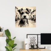 Terrier-Kunstposter Poster (Heimbüro)