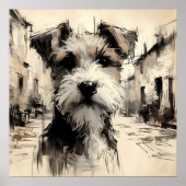 Terrier-Kunstposter Poster (Vorne)