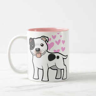 Terrier-Liebe Staffordshires Stier Zweifarbige Tasse