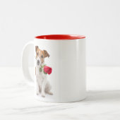 Terrier-Liebe Zweifarbige Tasse (Vorderseite Links)