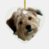 TERRIER-MISCHUNG KERAMIK ORNAMENT (Vorne)