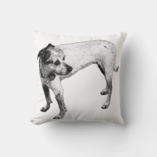 Terrier Mix Ganzkörper-Kunstwurfkissen Kissen