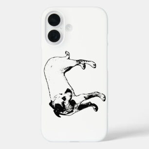 Terrier Mix Ganzkörperprofil iPhone Fall 16 Hülle