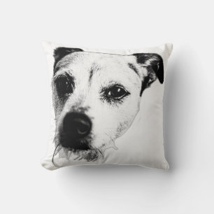 Terrier Mix Nah-Up Art Throw Kissen