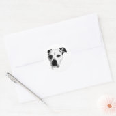 Terrier Mix Nah-Up Monochrome Aufkleber (Umschlag)