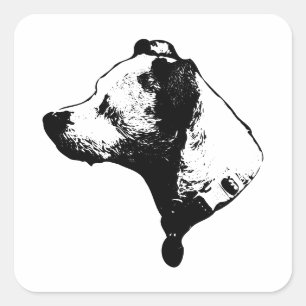 Terrier Mix Profil Vinyl Sticker
