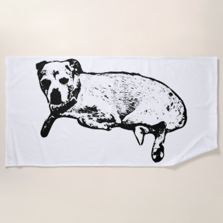 Terrier Mix Resten Ink Art Beach Handtuch