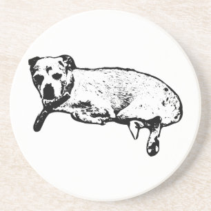 Terrier Mix Restink Art Untersetzer