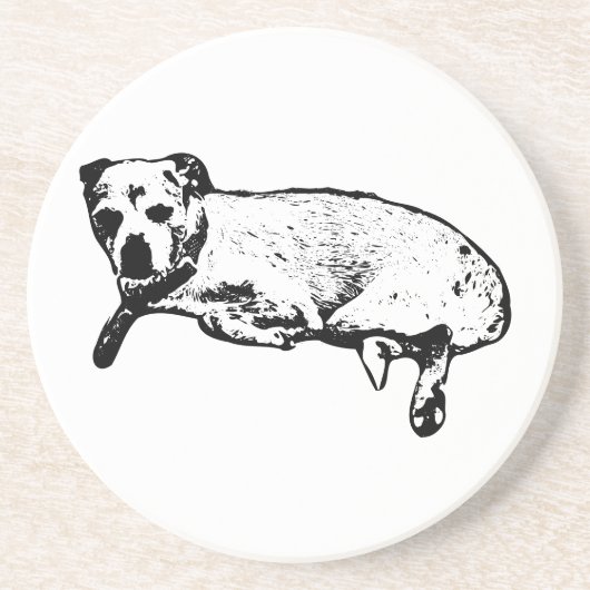 Terrier Mix Restink Art Untersetzer (Vorne)
