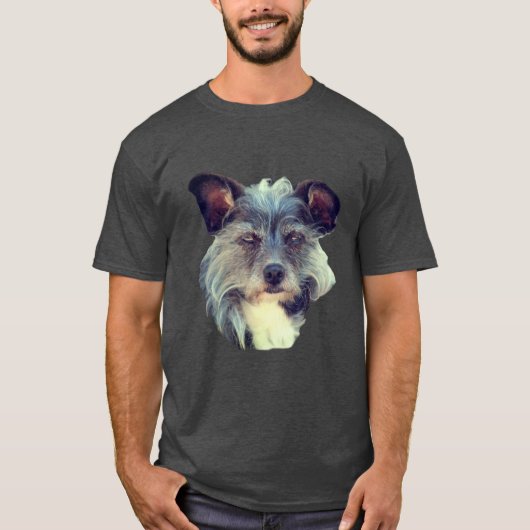 Terrier Mixed Rasse Niedlich Hund T-Shirt (Vorderseite)
