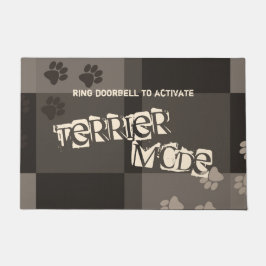 Terrier Mode Funny Dog Pawprints Colorblocks Fußmatte